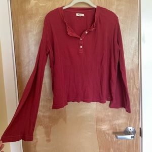 Madewell Henley with flared sleeves